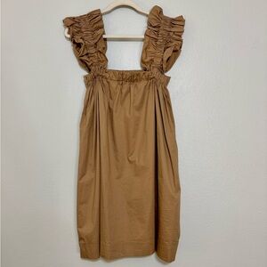 Monica Nera Maya Mini Dress in Beige Tan
